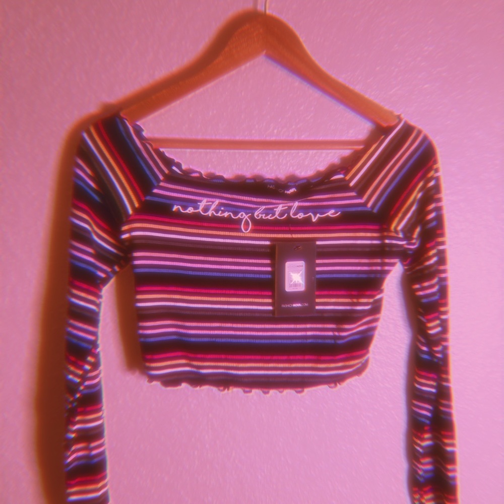 ✨FASHIONNOVA MULTICOLOR STRIPED SHIRT✨